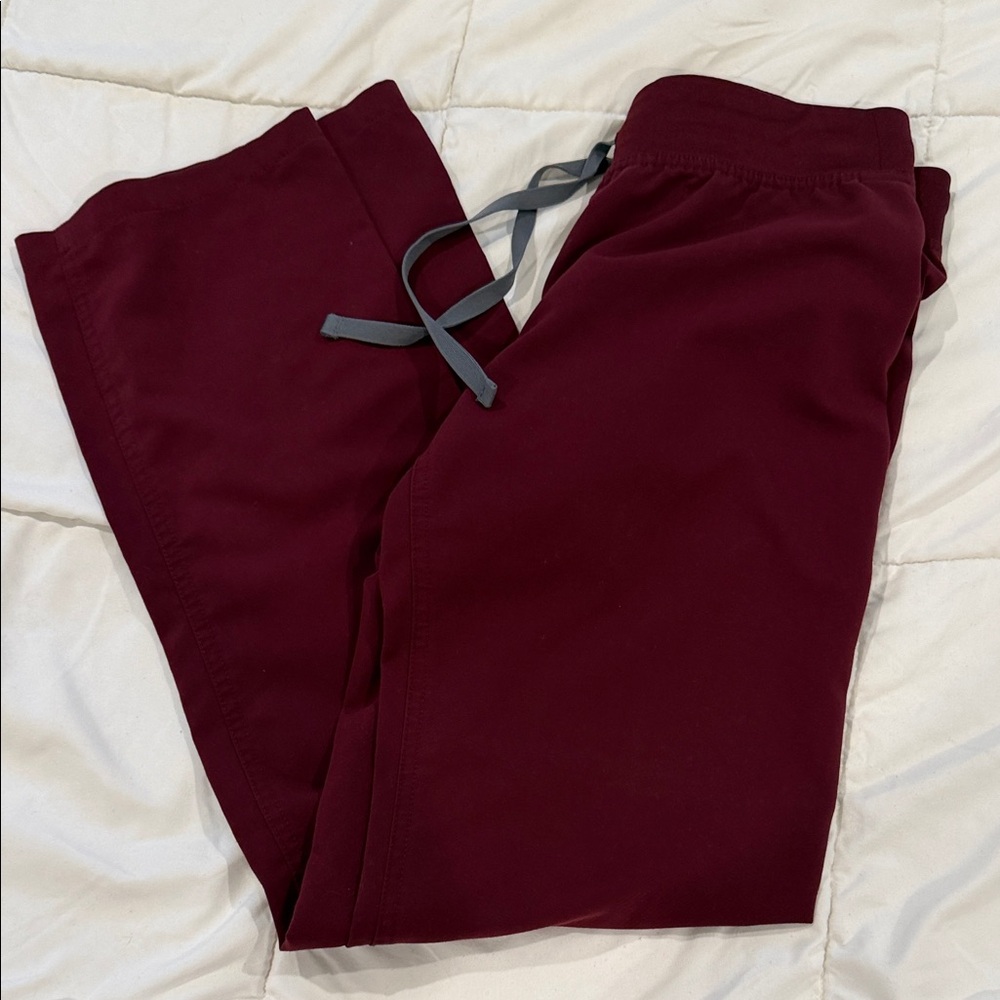Figs Burgundy Livingston Pants